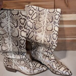 Franco Starto Snake Print Boots